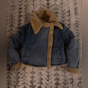 Vintage Havana super soft faux fur Jean jacket, Size M